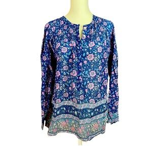J.crew floral cotton blouse size 4